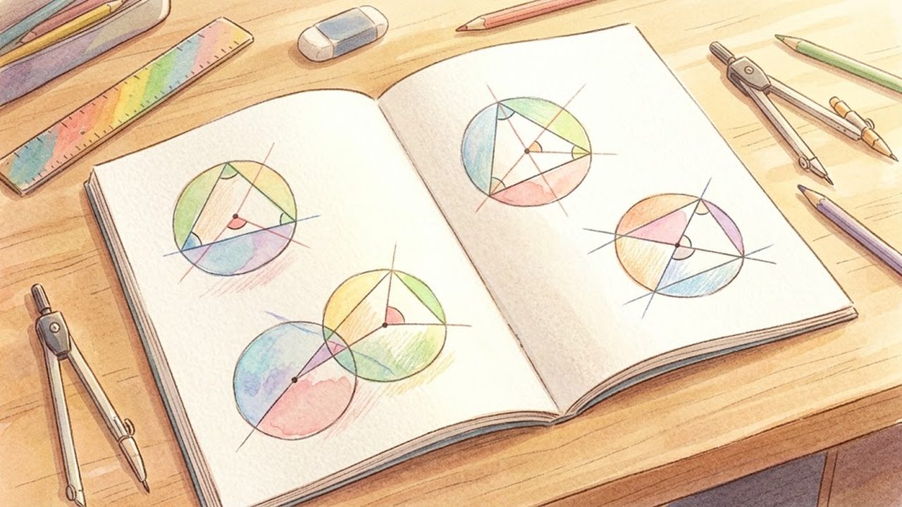 第3学年の数学|円周角の定理と中心角の関係・円の性質の証明