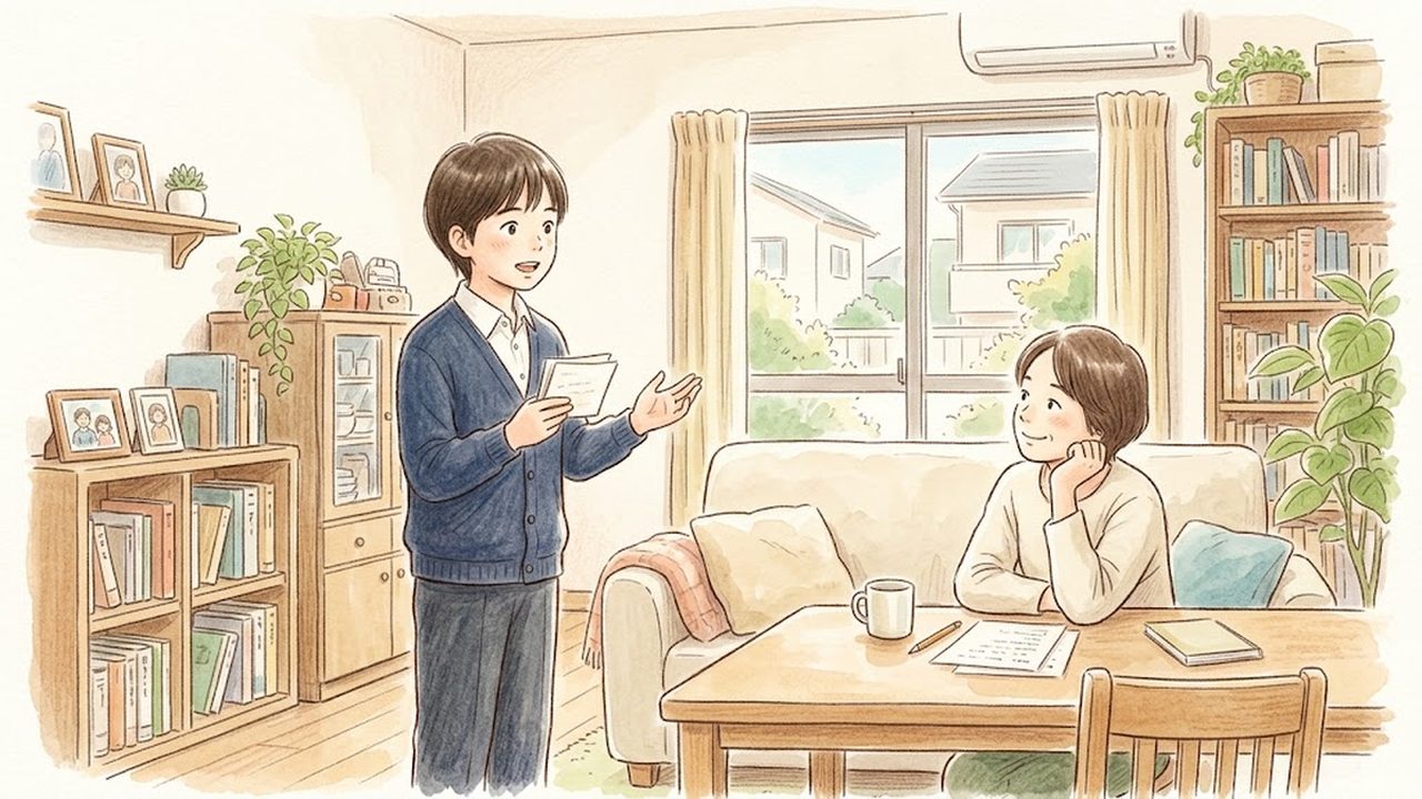 声の働きと仕組みの教え方|家庭で発声・発音と声の伝わり方を確かめる手描き風イラスト