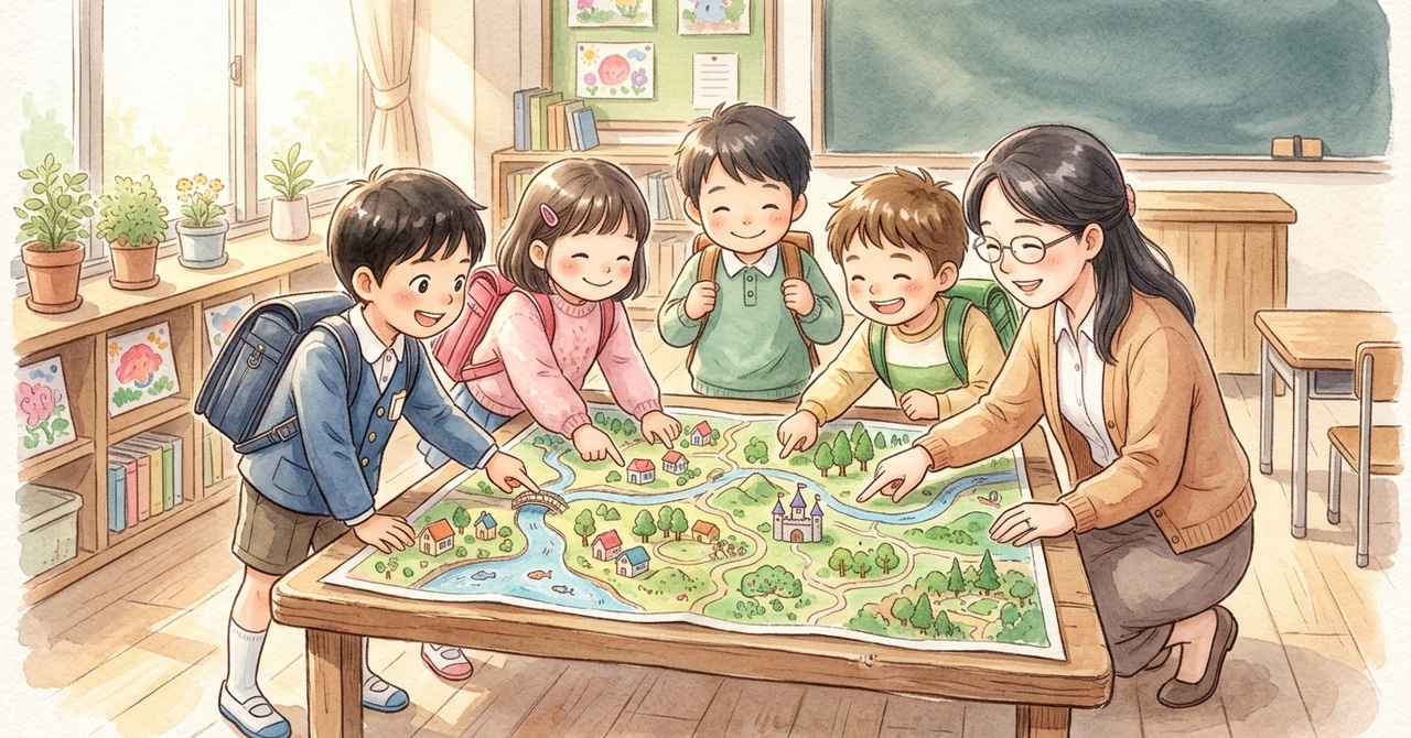 小3社会|地図記号で学校のまわりを読む——建物の名前だけで決めない練習