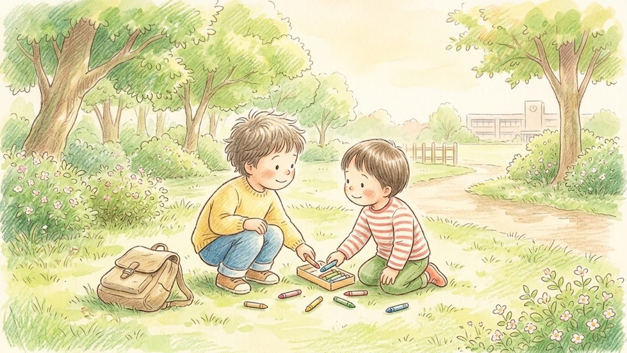 善悪の判断の教え方｜家庭で絵本や日々の出来事を通してよいこと・悪いことを話し合う手描き風イラスト