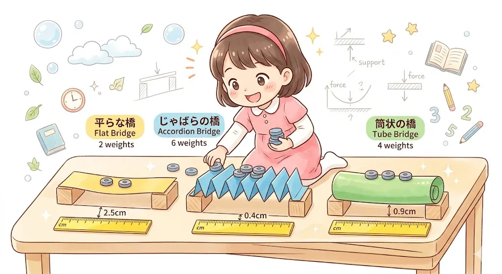 ペーパーブリッジの強さ比べ