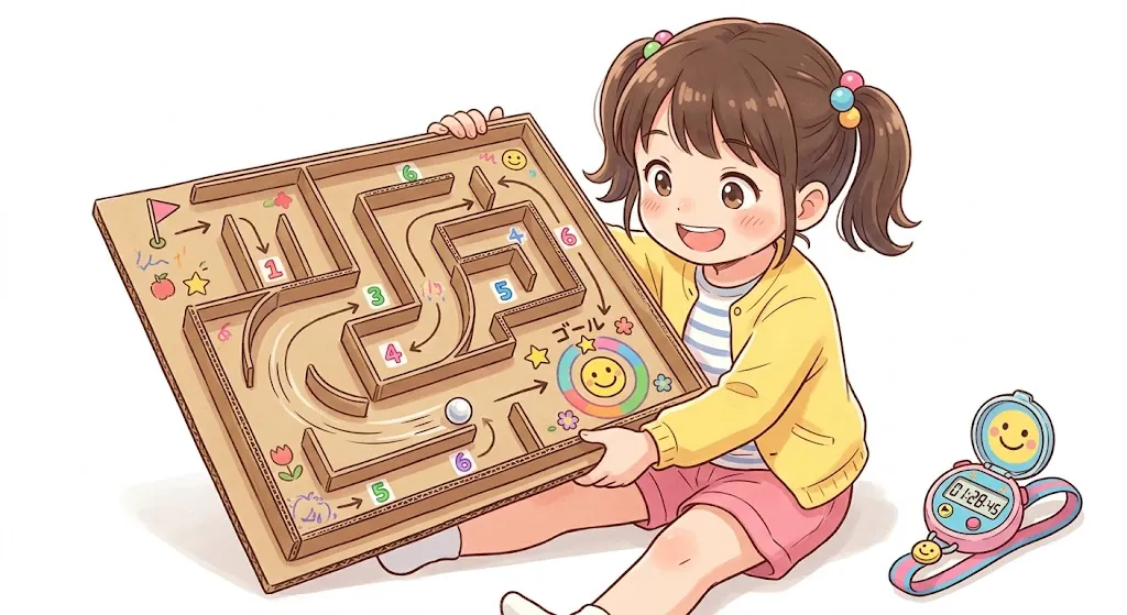 段ボール迷路を作る