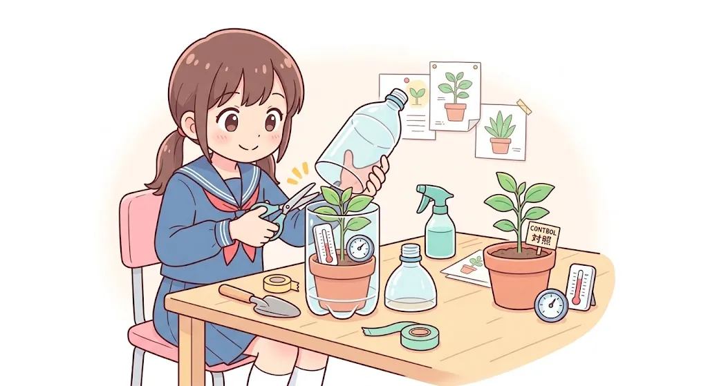 ペットボトル温室を作る
