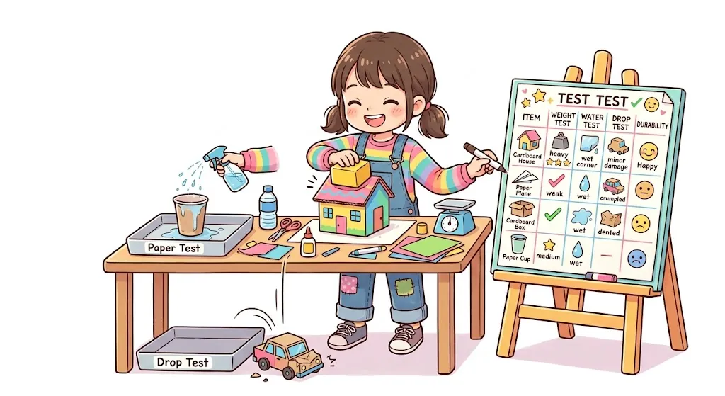 工作作品の耐久テストをする