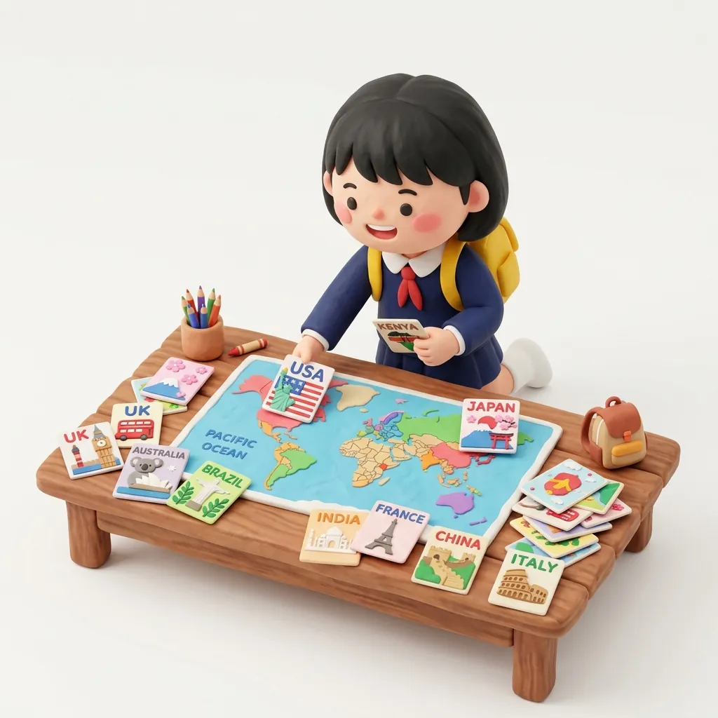 世界の国旗を集めて図鑑を作る