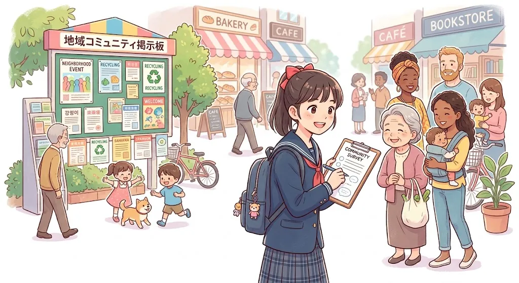 多文化共生について地域で調査する