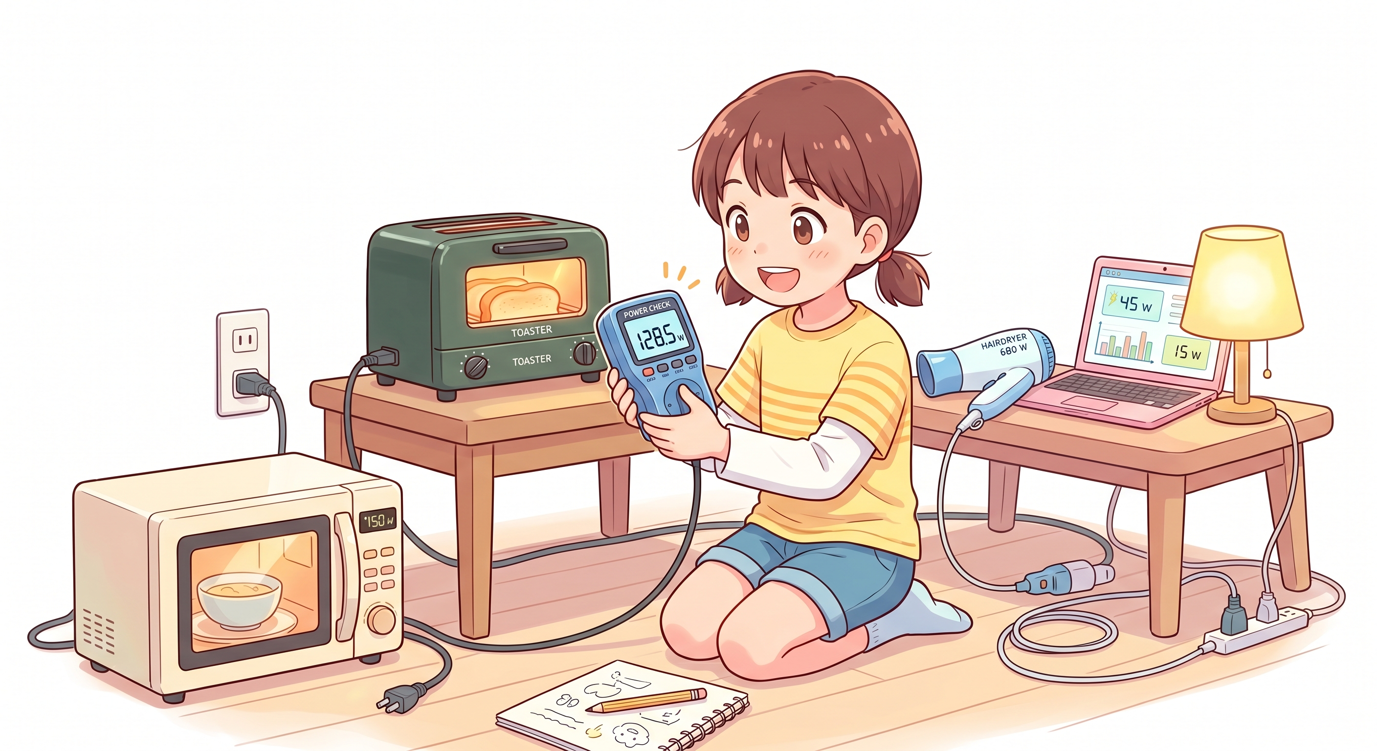 電気のつけっぱなしを調べる