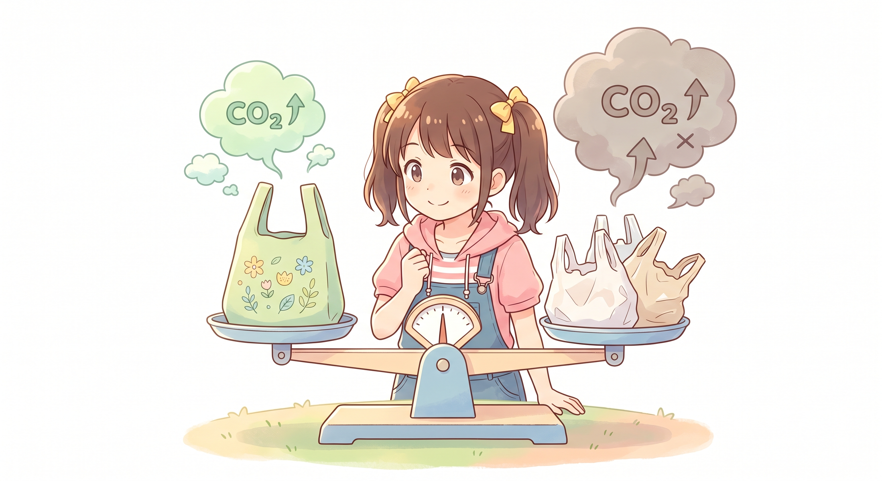 エコバッグとレジ袋の違いを調べる