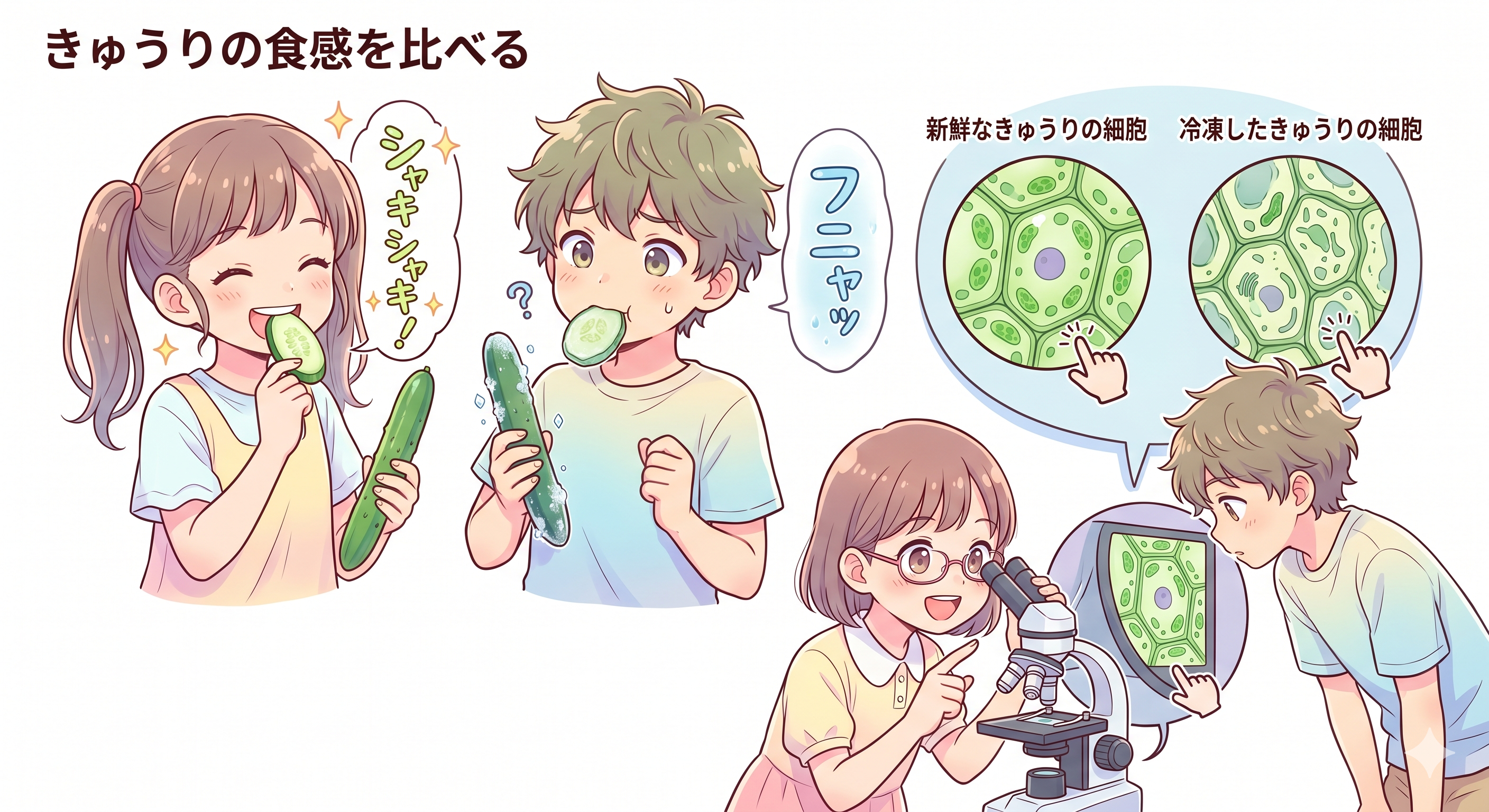 凍らせると食感が変わる食べ物を探す