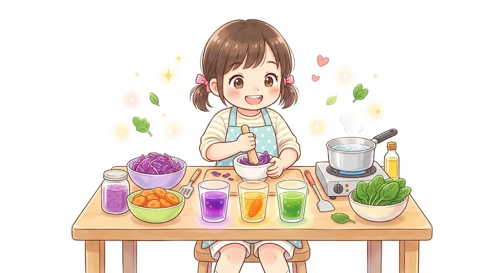 野菜の色素を取り出す
