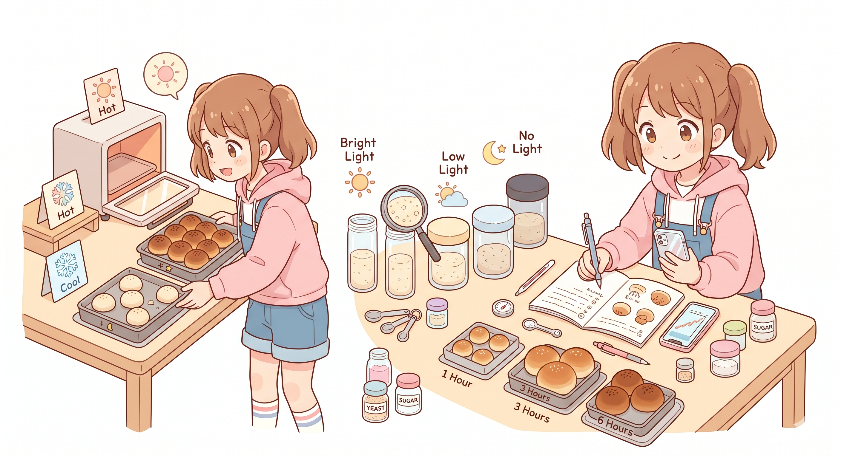 パンが膨らむしくみを調べる