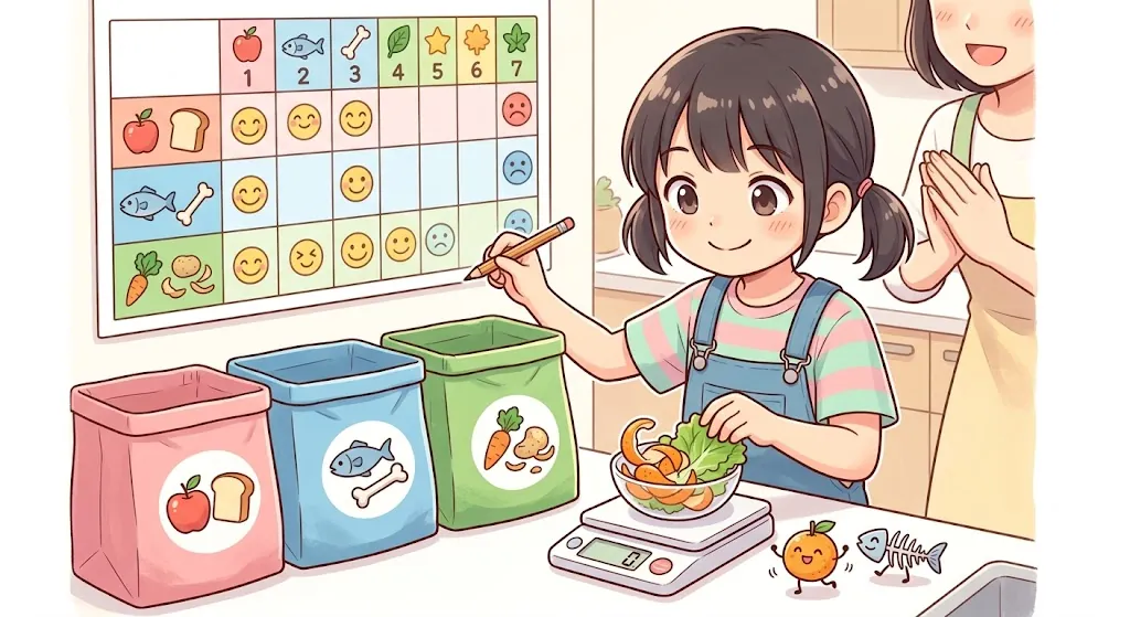 食品ロスを家庭で記録する
