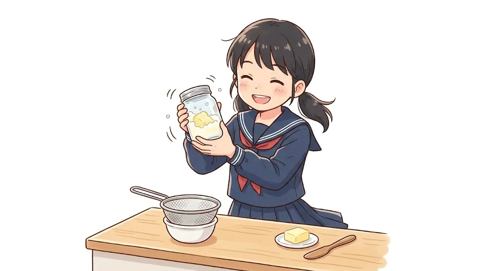 手作りバターを作る