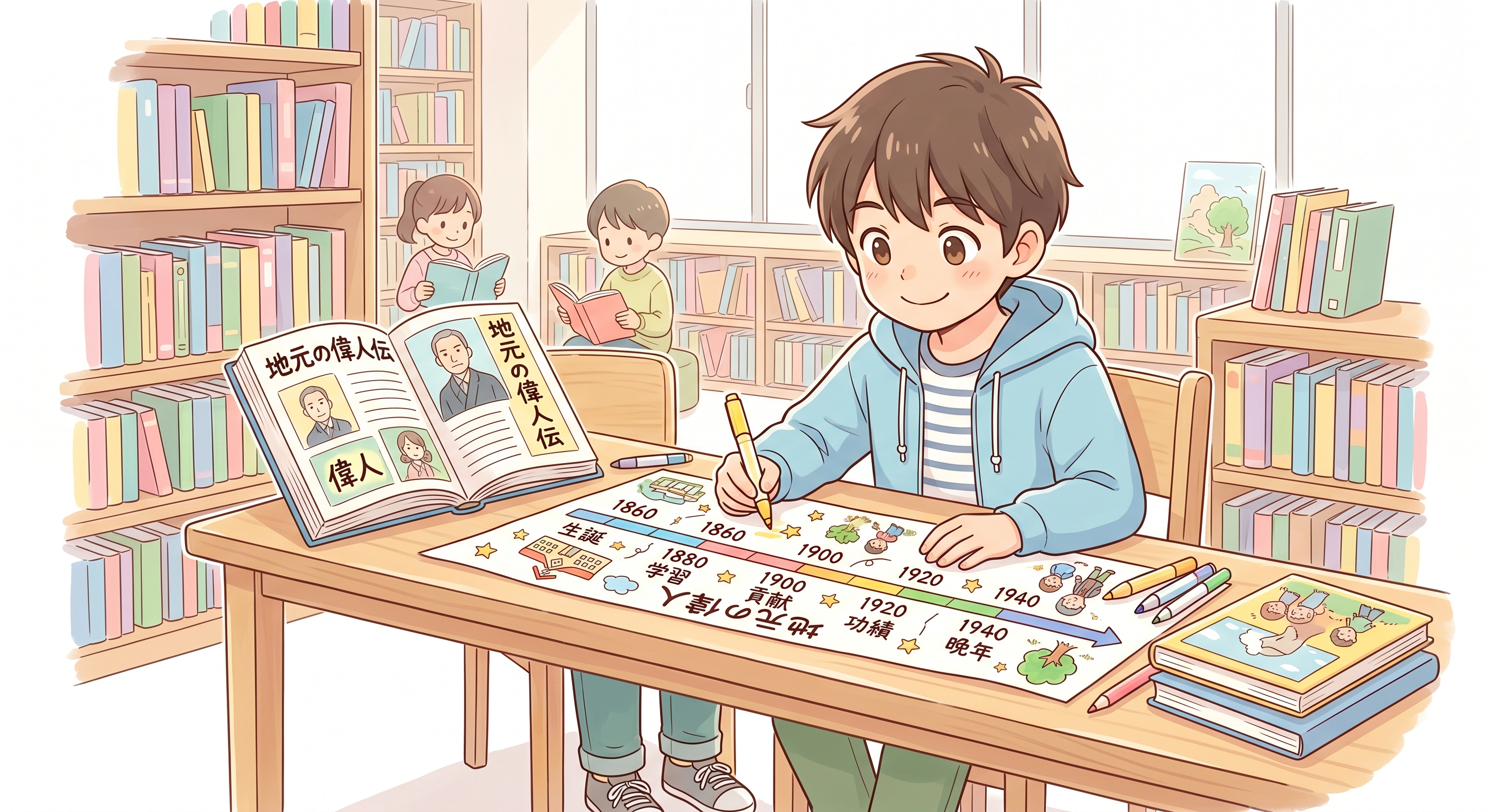 地域の偉人を調べる