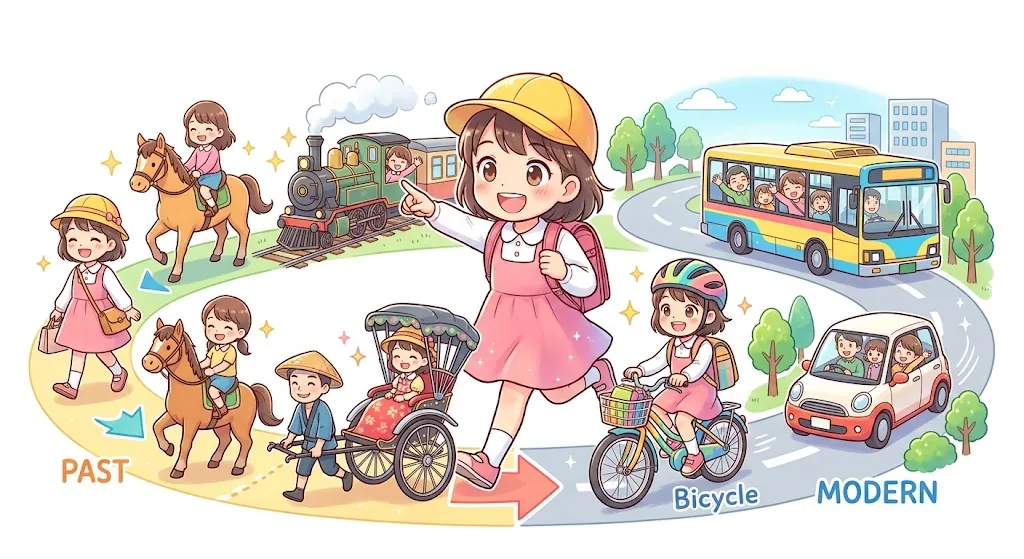 昔の交通手段を調べる