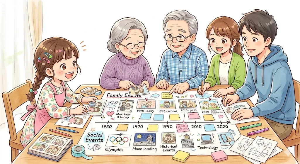 家族の年表を作る
