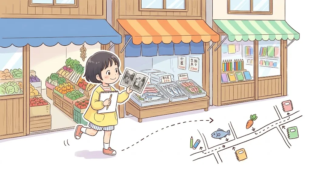 昔の商店街を調べる