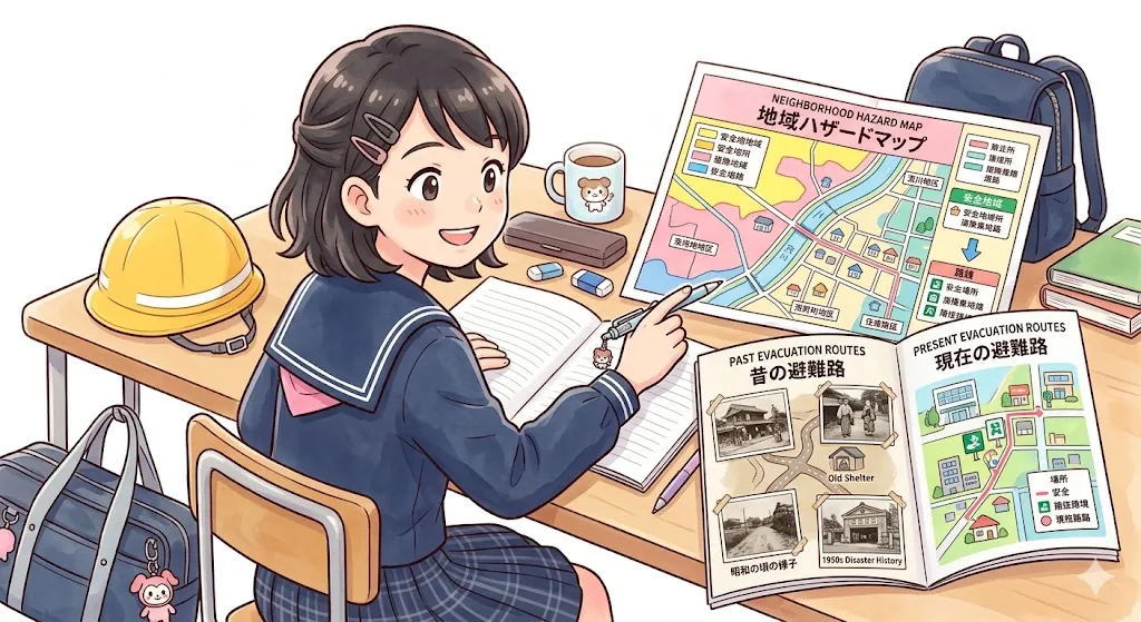 地域の防災の歴史を調べる