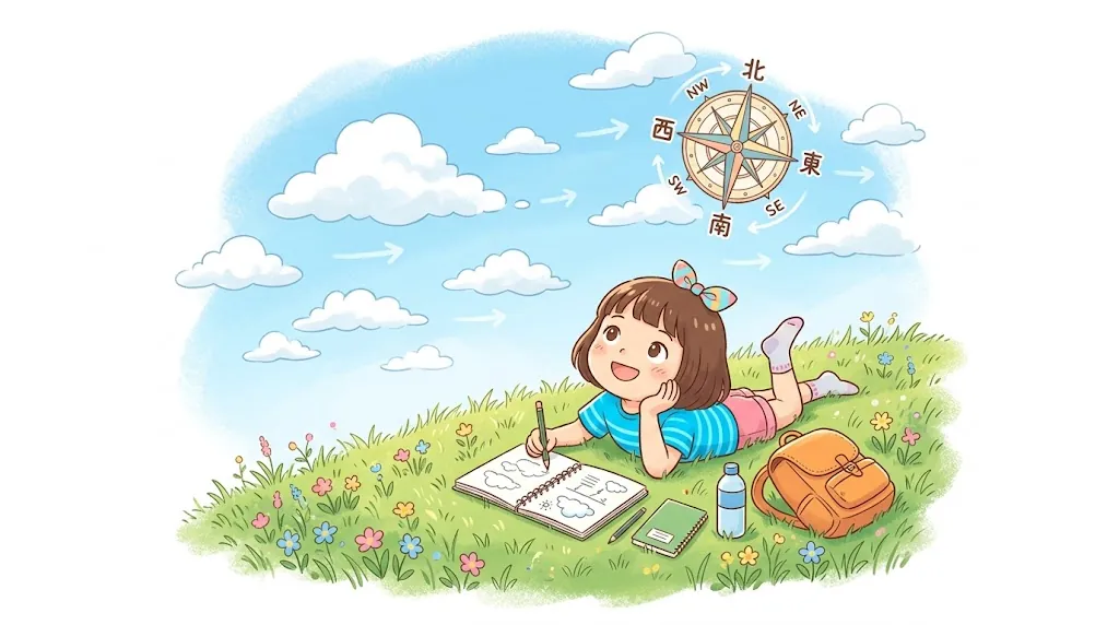 雲の動きから風向きを調べる