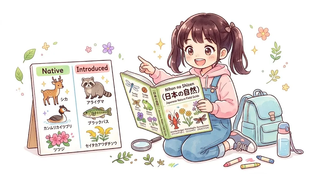 外来種と在来種を調べる