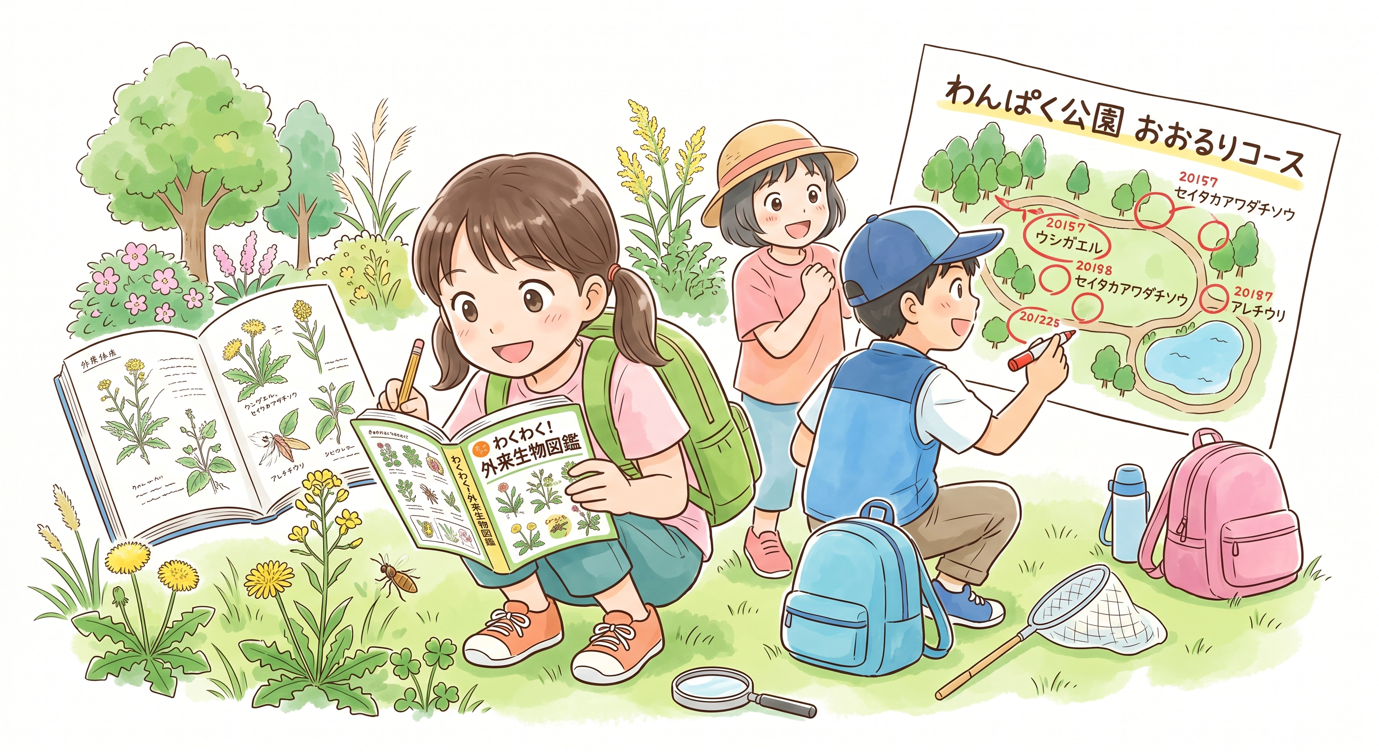 外来生物について地域で調査する