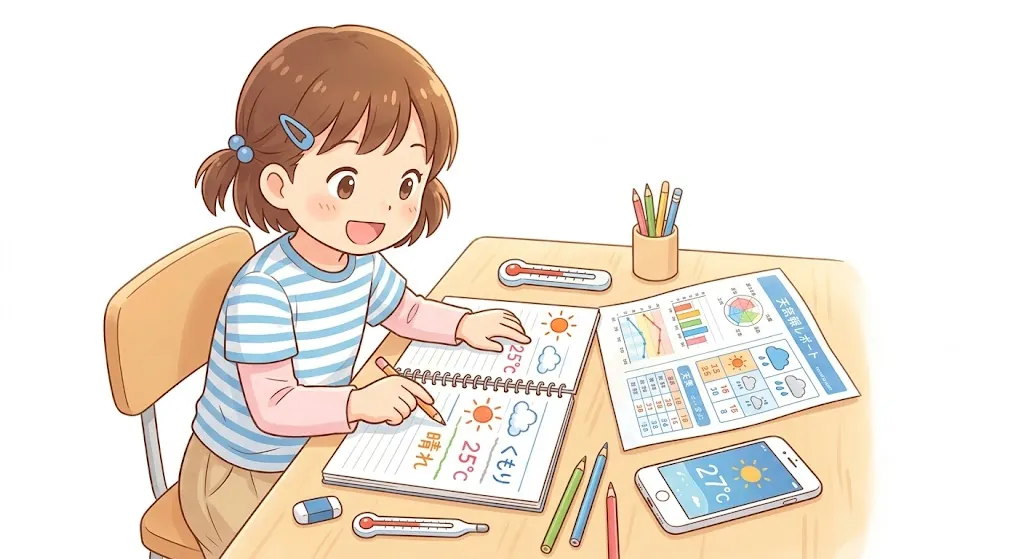気象データと自分の観察を比べる