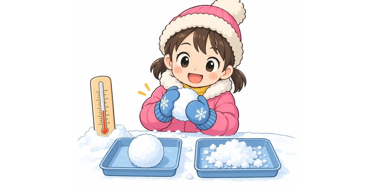 固まる雪と固まらない雪のちがい