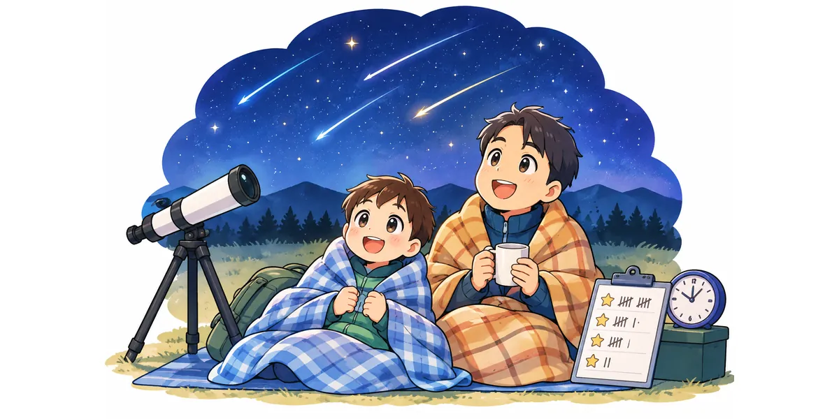しぶんぎ座流星群を数えて記録する