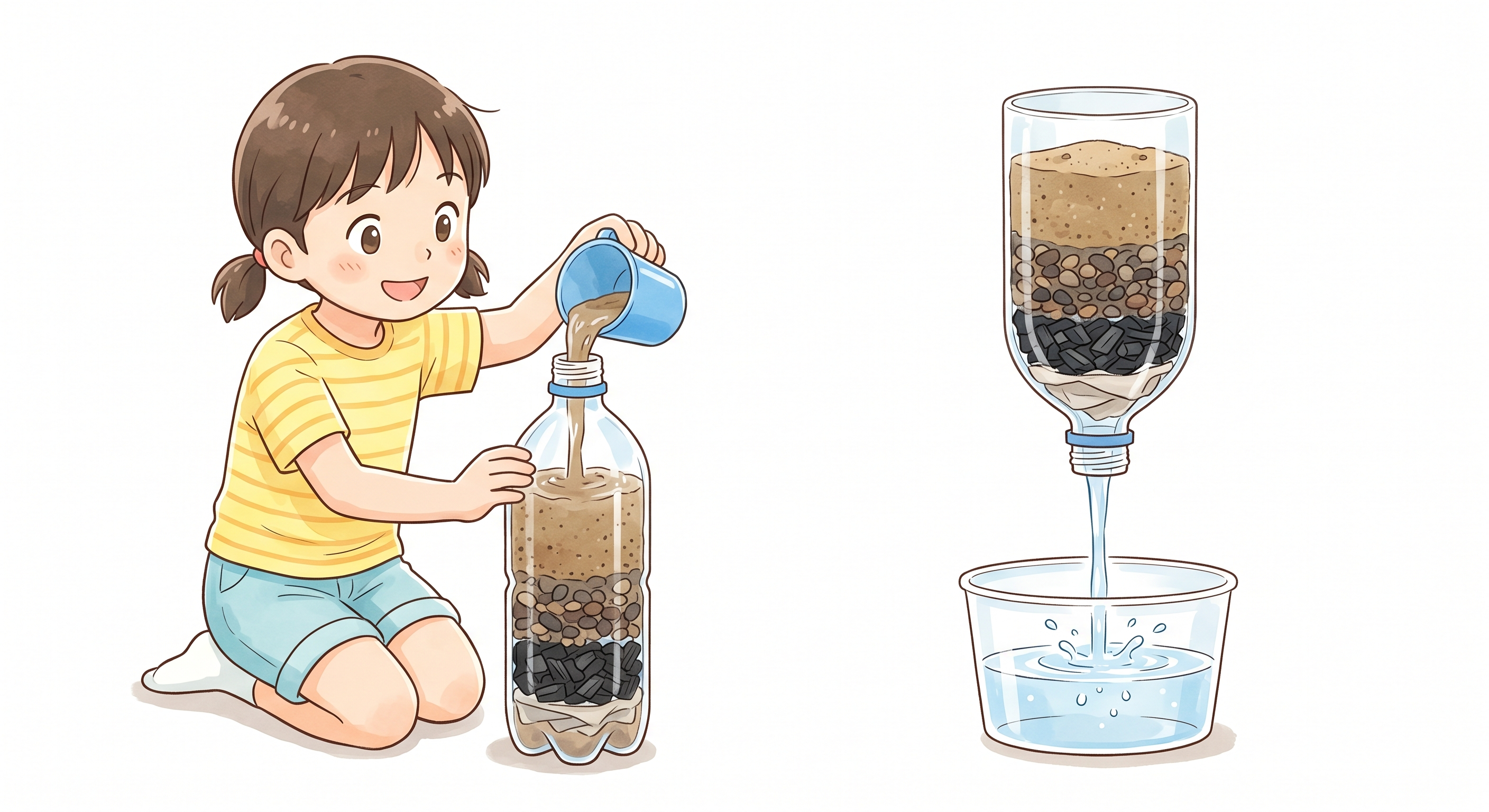ペットボトルでろ過装置を作る
