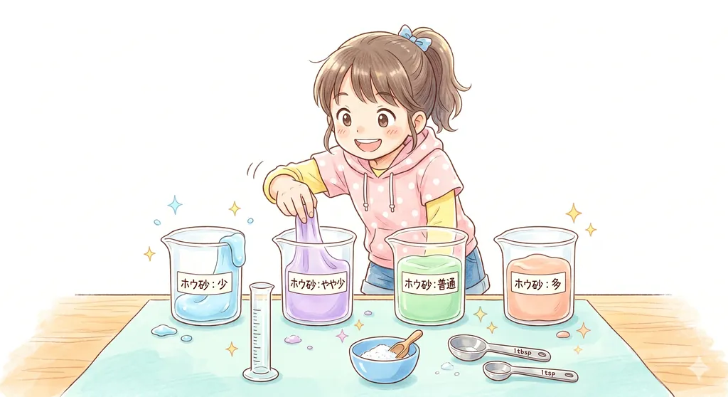 スライムの硬さを変える実験