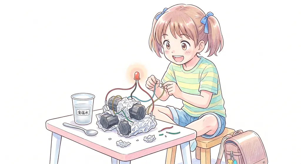 炭電池を手作りする