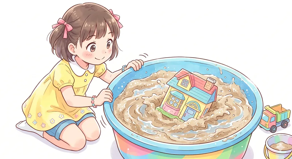 地震による液状化現象を再現する