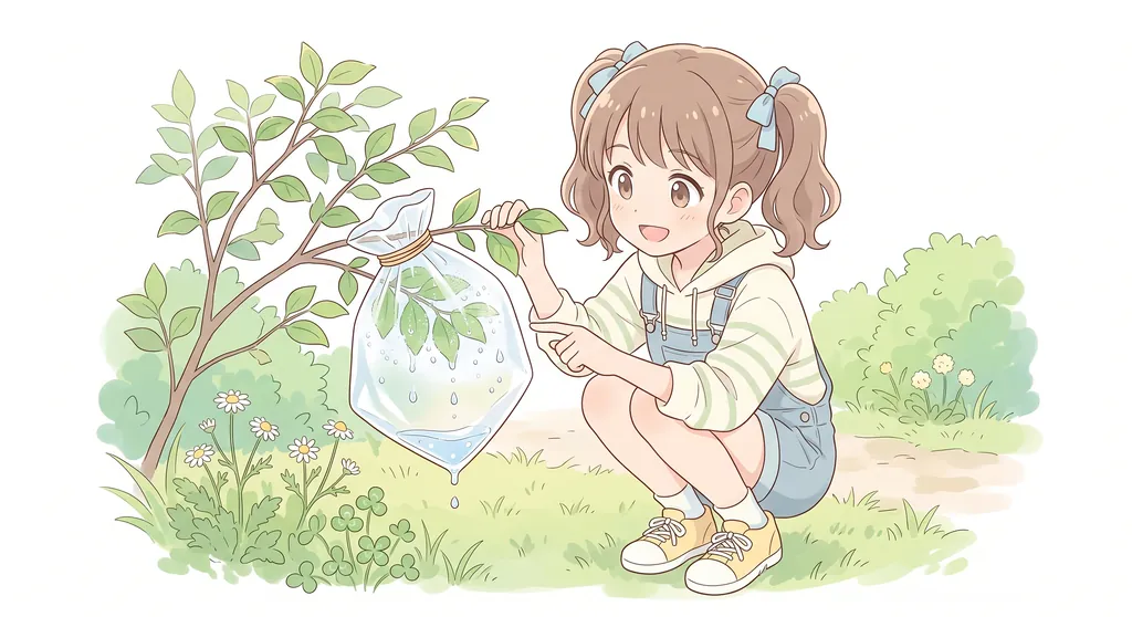 植物の蒸散量を条件別に比べる