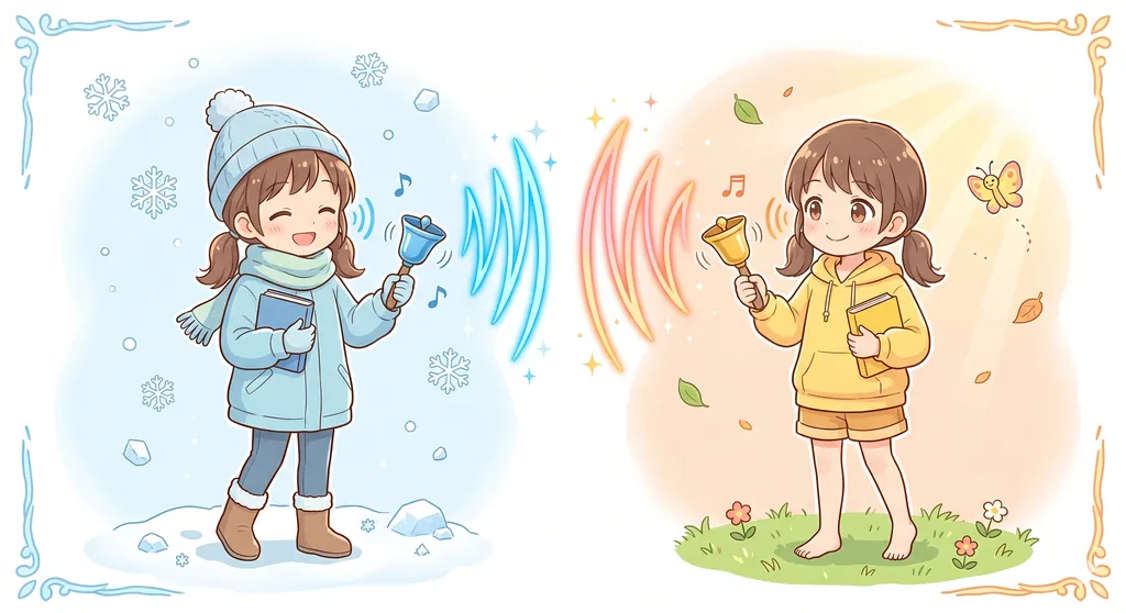 温度による音の伝わり方の違い