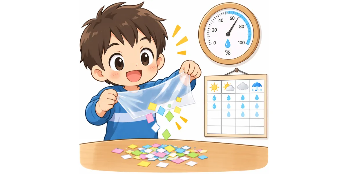 静電気が起きやすい日を湿度で調べる