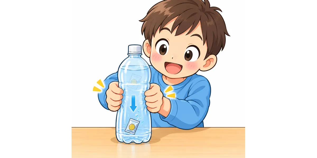 浮沈子を作って、沈むしくみを調べる