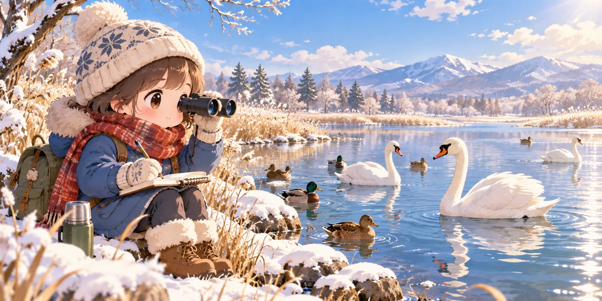 冬にやってくる渡り鳥を観察する