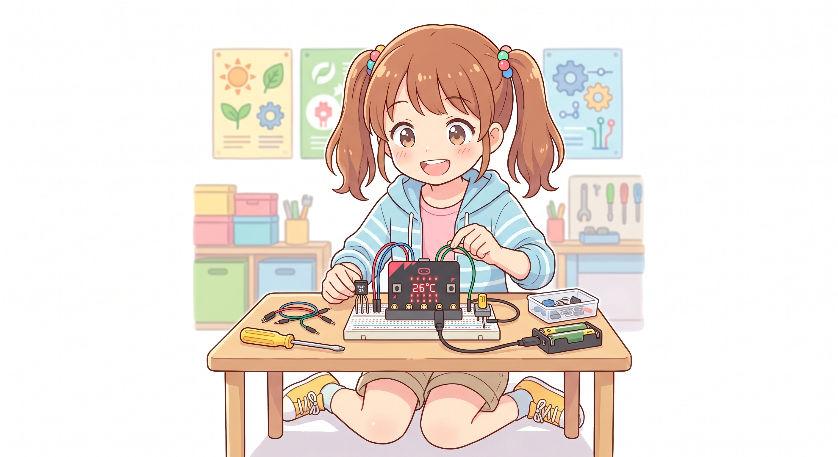 micro:bit で温度計を作る