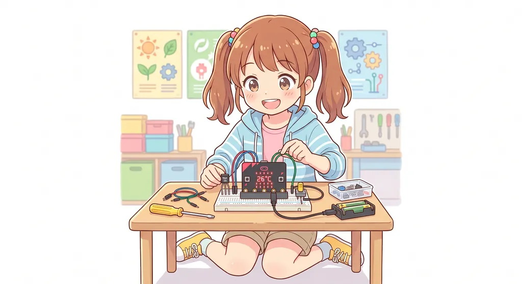 micro:bit で温度計を作る